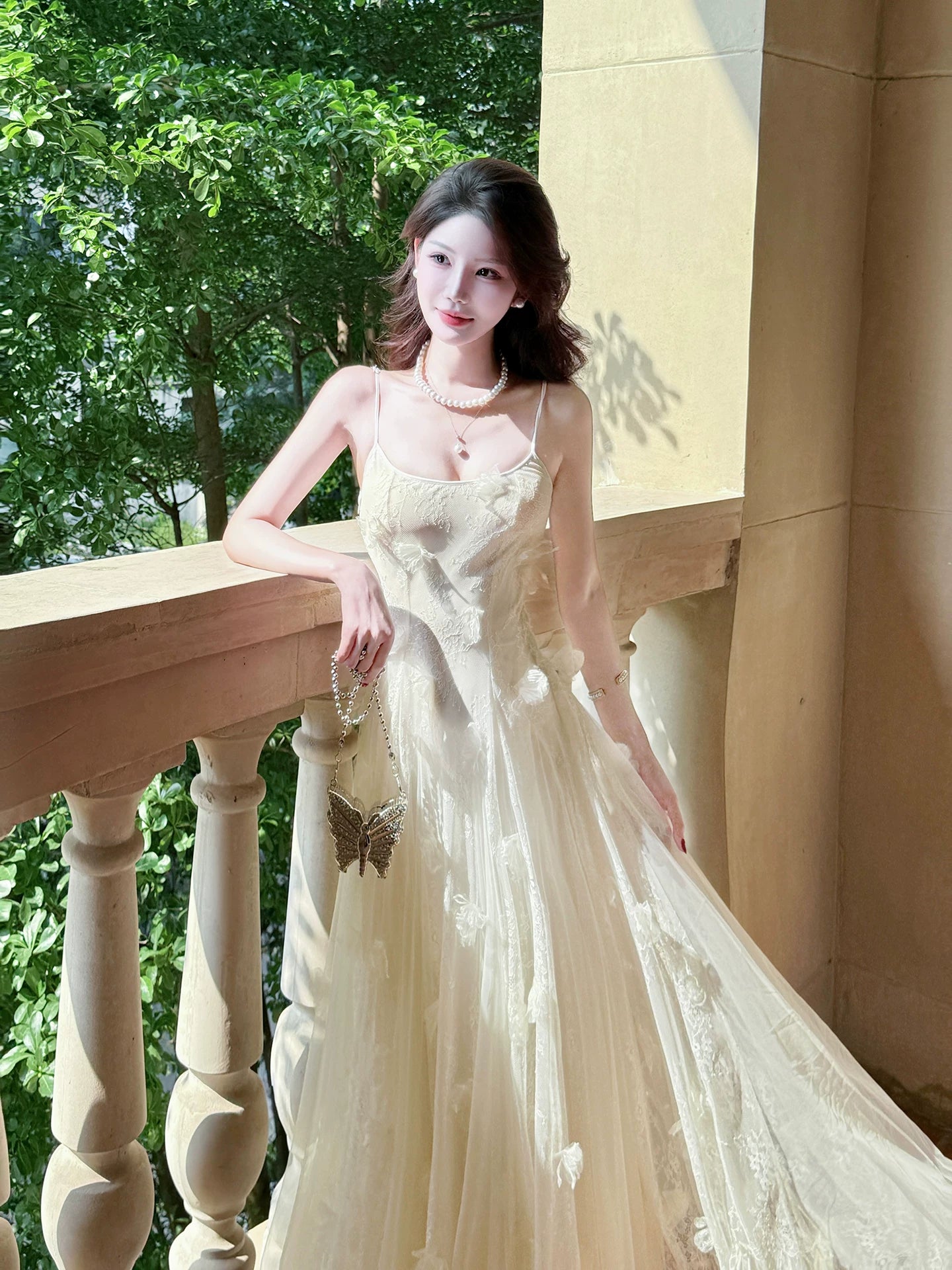 Modest A line French Style Spaghetti Strap Ivory With Lace Ideas For Women 21st Impress Birthday Dress Evening Night Outfit MP138