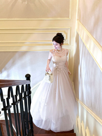 Charming A Line Spaghetti Strap Pink Tulle 18th Birthday Gown For Women Party Dresses Holiday Beach Outfits MP212