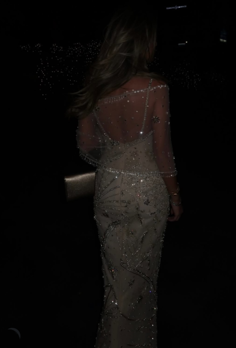 Glamorous Mermaid Spaghetti Strap Champagne With Beaded Sleeveless Long Prom Dresses MP709