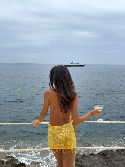 Wunderschönes Scheidenkleid mit Spaghettiträgern, gelben Pailletten, Hoco Kleid Inspo, Homecoming, Klassische Süße Party Outfits MP410