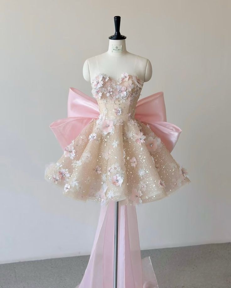 Cute Ball Gown Sweetheart Pink Sequined Lace Short Mini 18th Birthday Outfits Homecoming Dress MP767