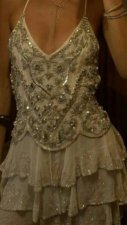 Beautiful robe de cocktail courte à col haut dos nu et perles pour 16e anniversaire MP342