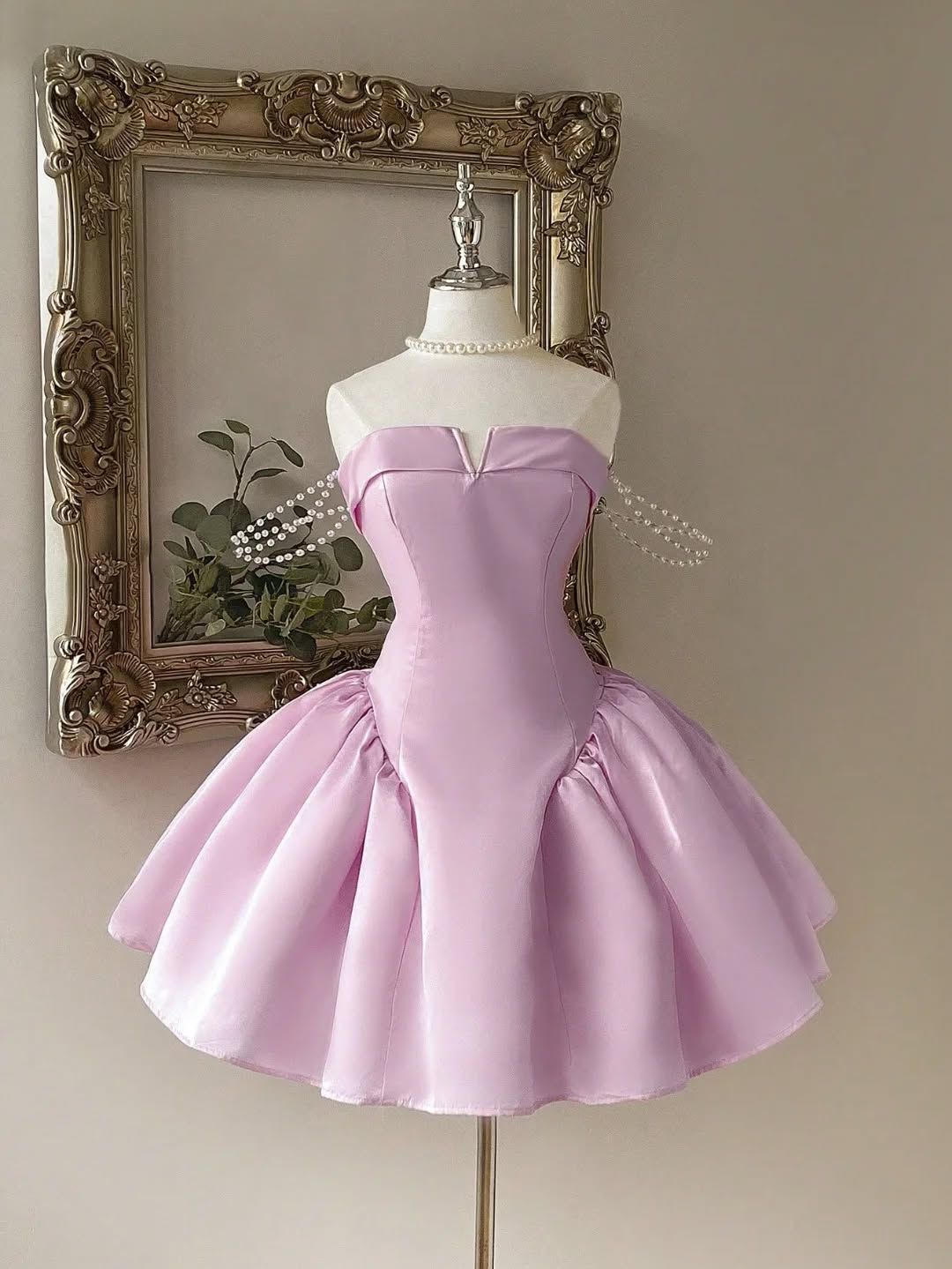 Cute Ball Gown Strapless Lilac Mini Short 16th Birthday Outfits Homecoming Dresses MP919