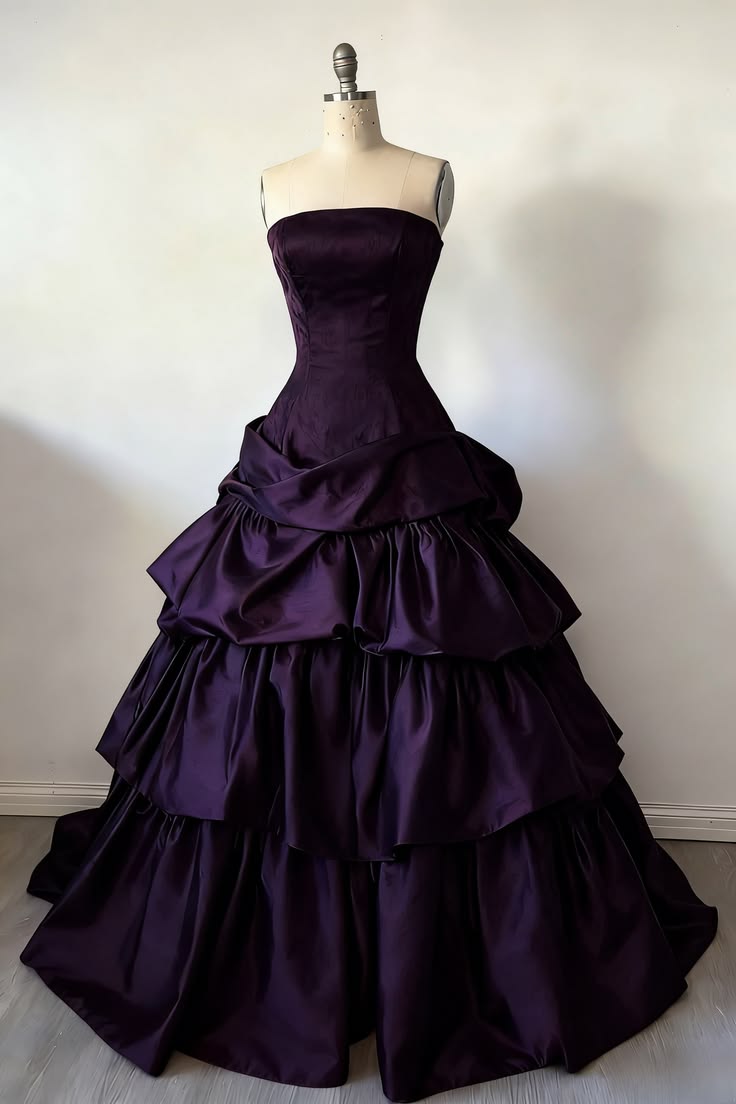 Chic Gray Blue Long Prom Dresses Ball Gown Evening Dresses Graduation Gown MP524