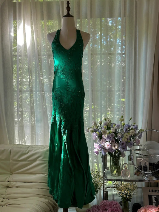 Modest Sheath V Neck Dark Green Backless Chiffon Floor Length Sleeveless Formal Gown Evening Prom Dresses MP1074